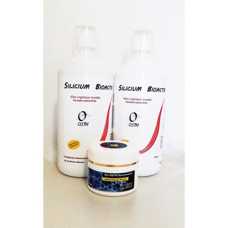 Lot de 2 bouteilles de Silicium Bioactif + 1 Gel Osth surconcentré